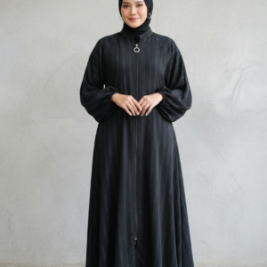 Black Zipper Abaya